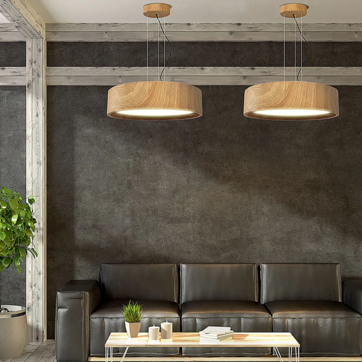 Kjøkkenbelysning Tak|Takpendler>Design by Grönlund Oak 50 takpendel 18W - Tre