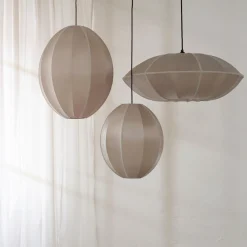 Kjøkkenbelysning Tak|Takpendler>Oi Soi Oi Silkeskjerm Oval Large - Cashmere Grå / Cashmere