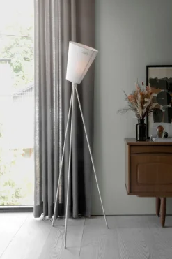 Interiørlamper Gulv>Northern Oslo Wood gulvlampe hvit med skjerm