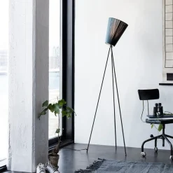 Interiørlamper Gulv>Northern Oslo Wood gulvlampe svart med skjerm