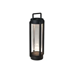 Lykter|Oppladbare Bordlamper>Konstsmide Otranto lanterne bord/gulv 44 cm IP54 oppladbar USB - Svart