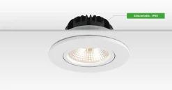 Taklamper Ute|Utendørs Downlights>NorDesign Out tiltbar lavtbyggende downlight utendørs 11W 3000K IP65 RA90 dimbar - Hvit