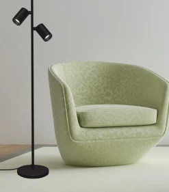 Leselamper Gulv>NorDesign Oz K2 gulvlampe - Svart/Gullfarget Svart / Gull