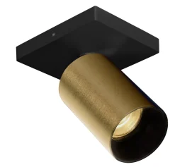 Kjøkkenbelysning Tak|Spotter & Skinner>NorDesign OZ K1 taklampe med 1 spott - Svart/Messing Svart / Messing