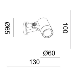 Uplights>NorDesign Oz K1 uplight IP65 GU10 - Svart
