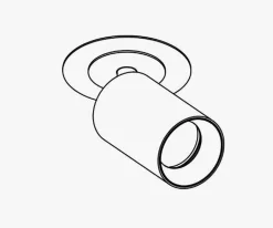 Kjøkkenbelysning Tak|Spotter & Skinner>NorDesign Oz Mounting plate, white (for OZ recessed spot) Sand