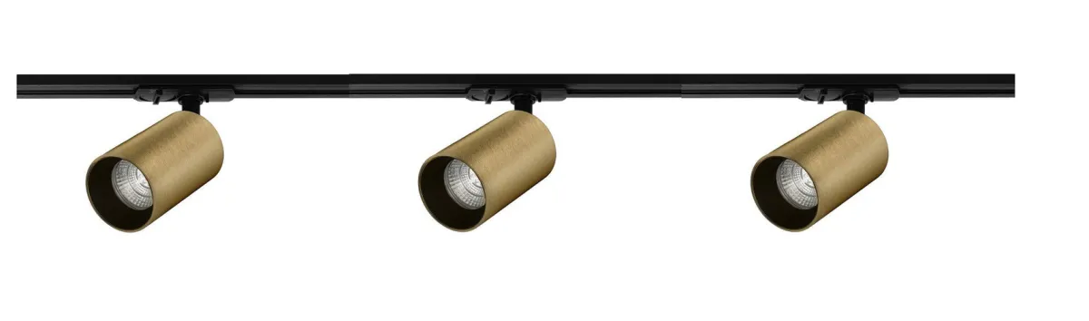 Kjøkkenbelysning Tak|Vox Spotskinner>NorDesign Oz spotskinne 3 spotter 1 meter - Svart/Messing Svart / Messing