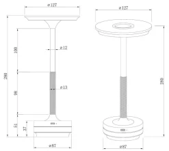 Oppladbare Bordlamper><noscript><img width=