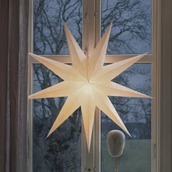 Adventsstjerner>Konstsmide Pappstjerne 115 cm 9 armet - Hvit