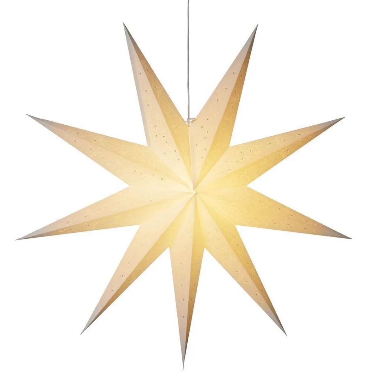 Adventsstjerner>Konstsmide Pappstjerne 115 cm 9 armet - Hvit