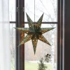 Adventsstjerner>Konstsmide Pappstjerne 60 cm - Grønn fløyel/Gull innside
