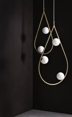 Kjøkkenbelysning Tak|Takpendler>Pholc Pearls 65 takpendel - Messing