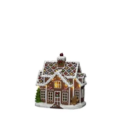 Juledekorasjon>Konstsmide Pepperkakehus med lys Brun