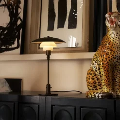 Louis Poulsen>Louis Poulsen PH 3/2 Aged brass opal bordlampe Messing/opal