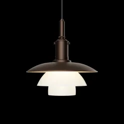 Louis Poulsen|Kjøkkenbelysning Tak>Louis Poulsen PH 3/3 aged brass opal takpendel Messing/opal