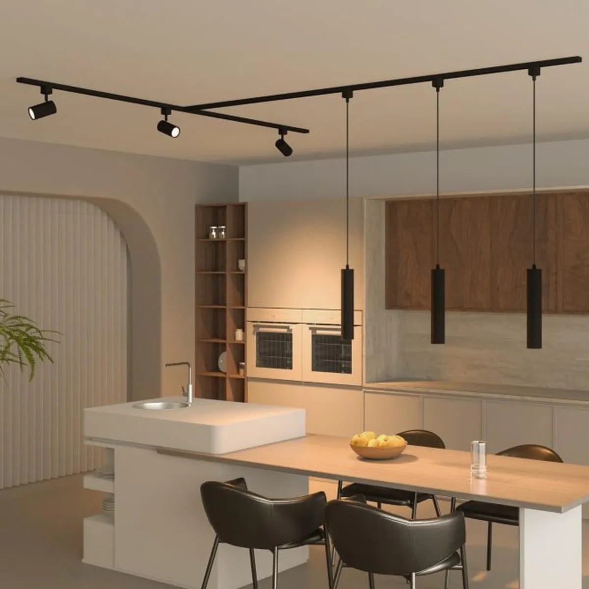 Philips Easylink Spotskinner|Kjøkkenbelysning Tak>Philips EasyLink Zilo spotskinne med 3 spotter - 1 meter