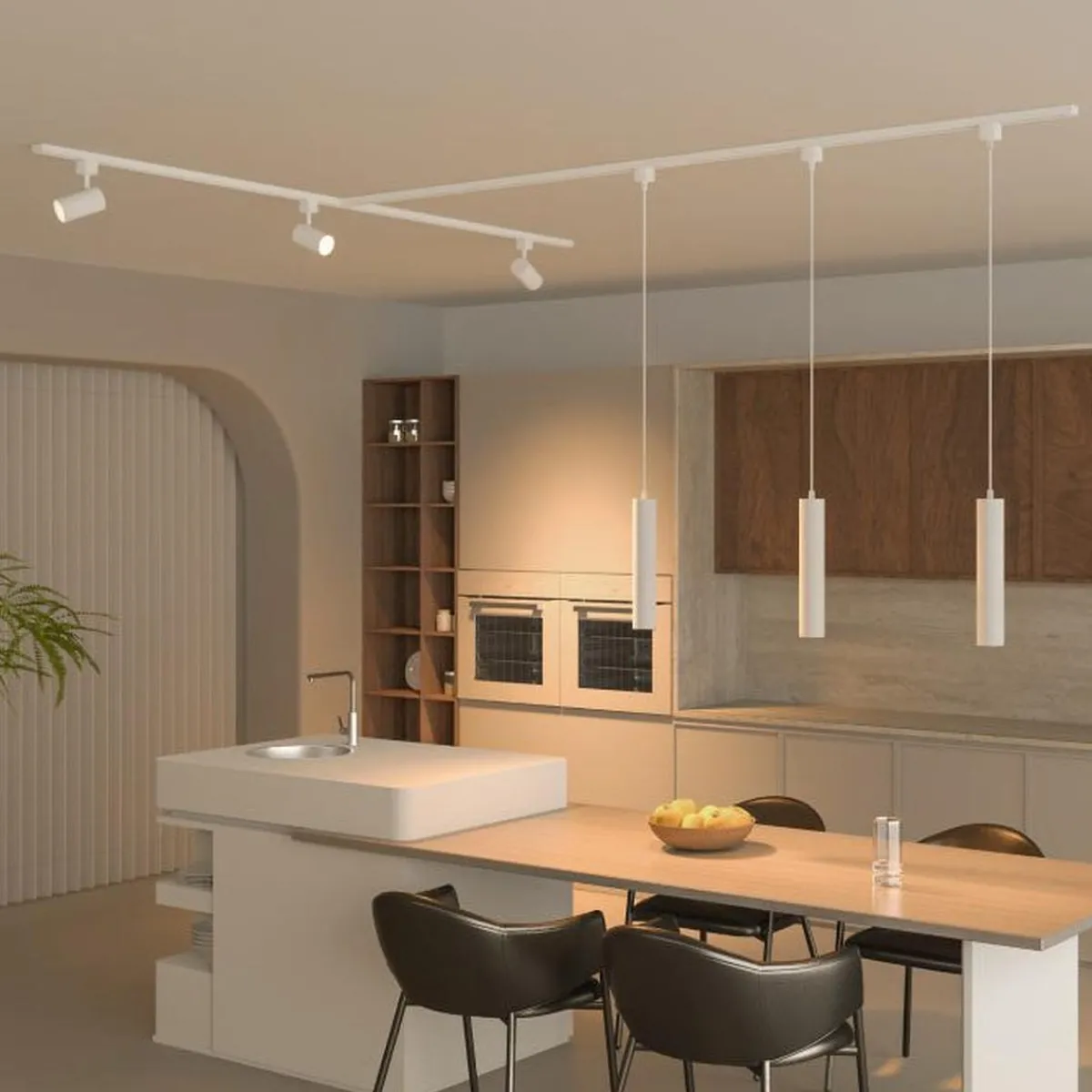 Philips Easylink Spotskinner|Kjøkkenbelysning Tak>Philips EasyLink Zilo spotskinne med 3 spotter - 1 meter