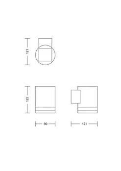 Solcellebelysning|Utelamper Med Opp/Ned Lys>Philips Fyce vegglampe 1,5W 2700 Kelvin IP44 solcelledrevet med dag/natt sensor Svart
