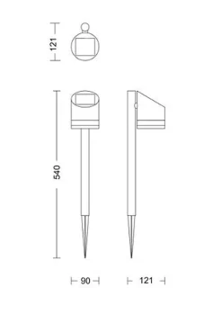 Solcellebelysning|Pullert>Philips Fyve hagelys 1,5W 2700 Kelvin IP44 solcelledrevet med dag/natt sensor Svart