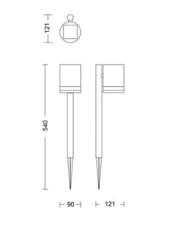 Solcellebelysning|Pullert>Philips Fyve hagelys 1,5W 2700 Kelvin IP44 solcelledrevet med dag/natt sensor Svart