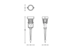 Uplights|Philips Gardenlink>Philips Gardenlink Caper uplight 2700K 1,5W IP44 3-pakning - 24 Volt Svart