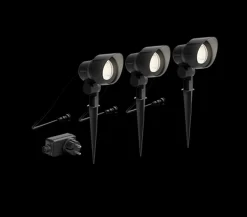 Uplights|Philips Gardenlink>Philips Gardenlink uplight 2700K 6W IP44 3-pakning - - 12Volt Svart