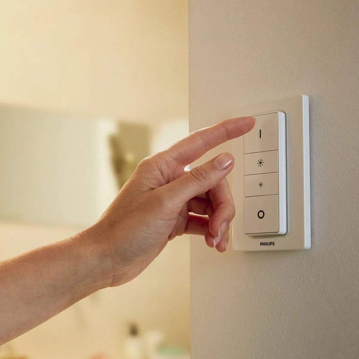 Belysning Over Speilet På Badet|Baderomsbelysning Vegg>Philips Hue Adore vegglampe 2 lys baderom IP44 White Ambiance - Hvit