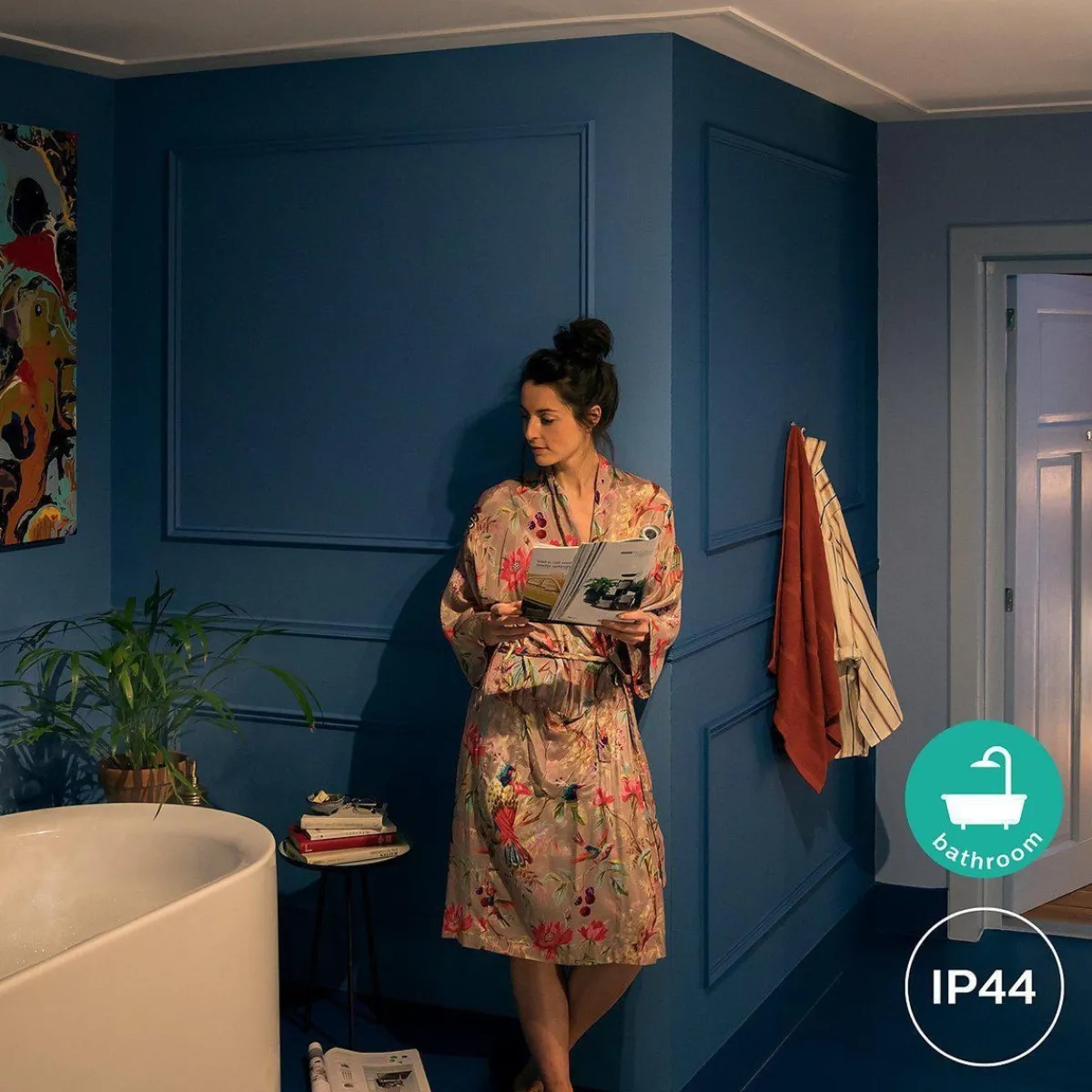 Belysning Over Speilet På Badet|Baderomsbelysning Vegg>Philips Hue Adore vegglampe 2 lys baderom IP44 White Ambiance - Hvit