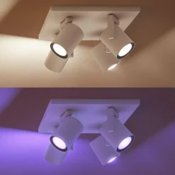 Kjøkkenbelysning Tak|Philips Hue>Philips Hue Argenta 4 lys spotlight white and colore ambiance Aluminium