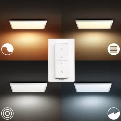 Kjøkkenbelysning Tak|Philips Hue>Philips Hue Aurelle square taklampe 60cm - White Ambiance Hvit