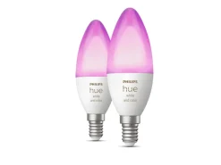 Led-Smartlyspærer|Led-Pærer E14 Sokkel>Philips Hue B39 E14 lyspære 4W 2200-6500K pluss farge - 2 pakning