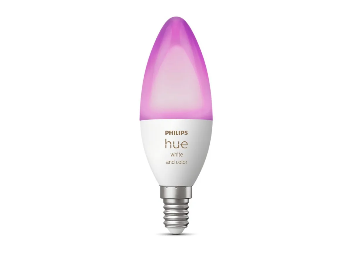 Led-Smartlyspærer|Led-Pærer E14 Sokkel>Philips Hue B39 E14 lyspære 4W 2200-6500K pluss farge