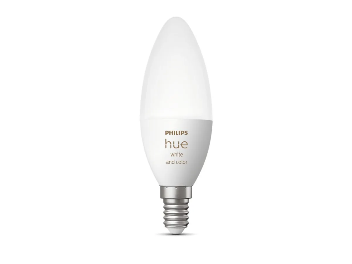 Led-Smartlyspærer|Led-Pærer E14 Sokkel>Philips Hue B39 E14 lyspære 4W 2200-6500K pluss farge