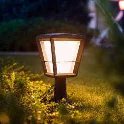 Portstolper|Philips Hue>Philips Hue Econic utendørs sokkel white ambiance & color luminairs Svart