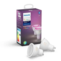Led-Smartlyspærer|Led-Pærer Gu10 Sokkel>Philips Hue GU10 2 pakning - White og farget