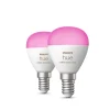 Led-Smartlyspærer|Led-Pærer E14 Sokkel>Philips Hue P45 E14 lyspære 5,1W 2200-6500K Hue White Color Ambiance - 2 pakning