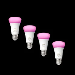 Lightup-Pris|Led-Smartlyspærer>Philips Hue White and Color 4 x E27 lyspærer Opal