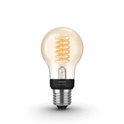 Led-Smartlyspærer|Led-Pærer Smart E27 Sokkel>Philips Hue White LED E27 Filament 7,2W, 2100K, dimbar, bluetooth Amber
