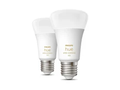 Led-Pærer Smart E27 Sokkel|Philips Hue>Philips Hue white LED 8W E27 A60 2200-6500 Kelvin - 60 mm - 2 pakning Hvit