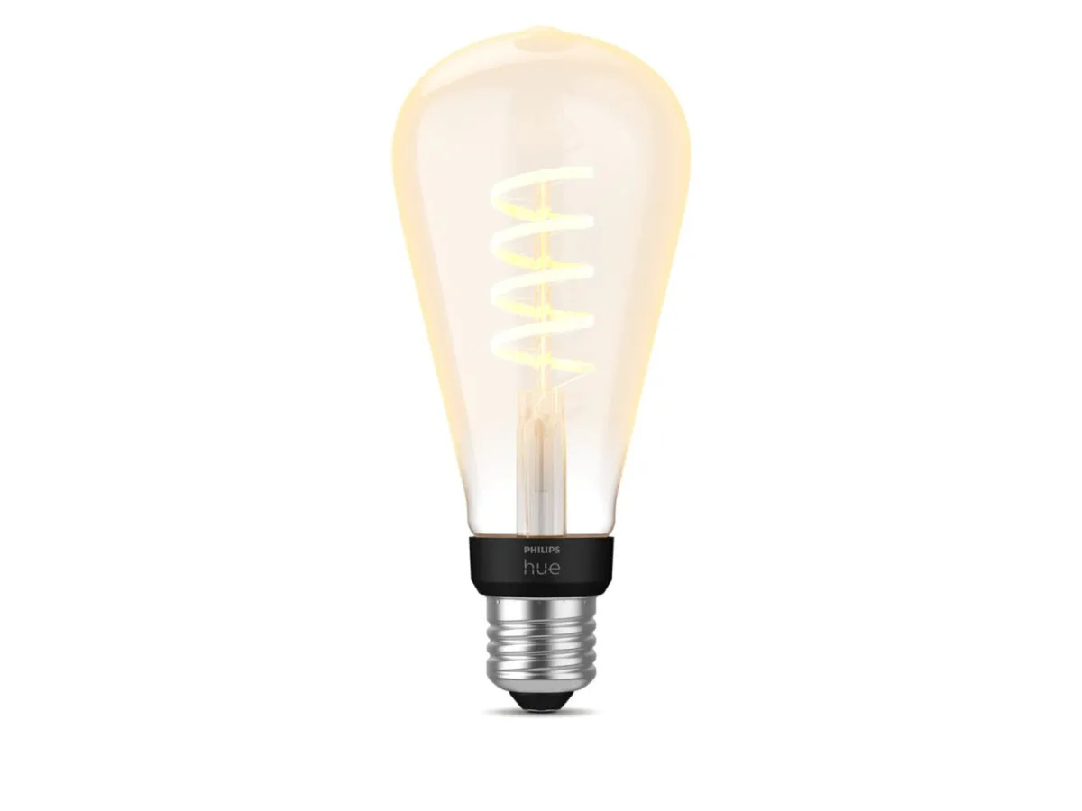 Led-Pærer Smart E27 Sokkel|Philips Hue>Philips Hue white LED 7W E27 ST72 2200-4500 Kelvin - 72 mm Hvit
