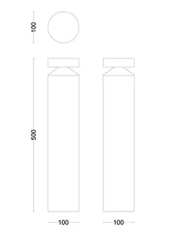 Pullert>Philips Laven 6W pullert utendørs IP44 2700 Kelvin - 50 cm Svart