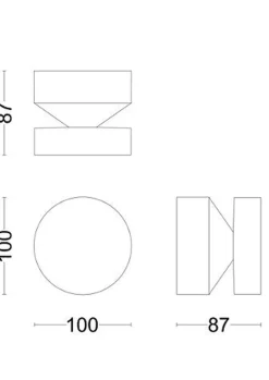 Utelamper - Veggskjold / Plafond>Philips Laven 6W rund vegglampe utendørs IP44 2700 Kelvin Svart
