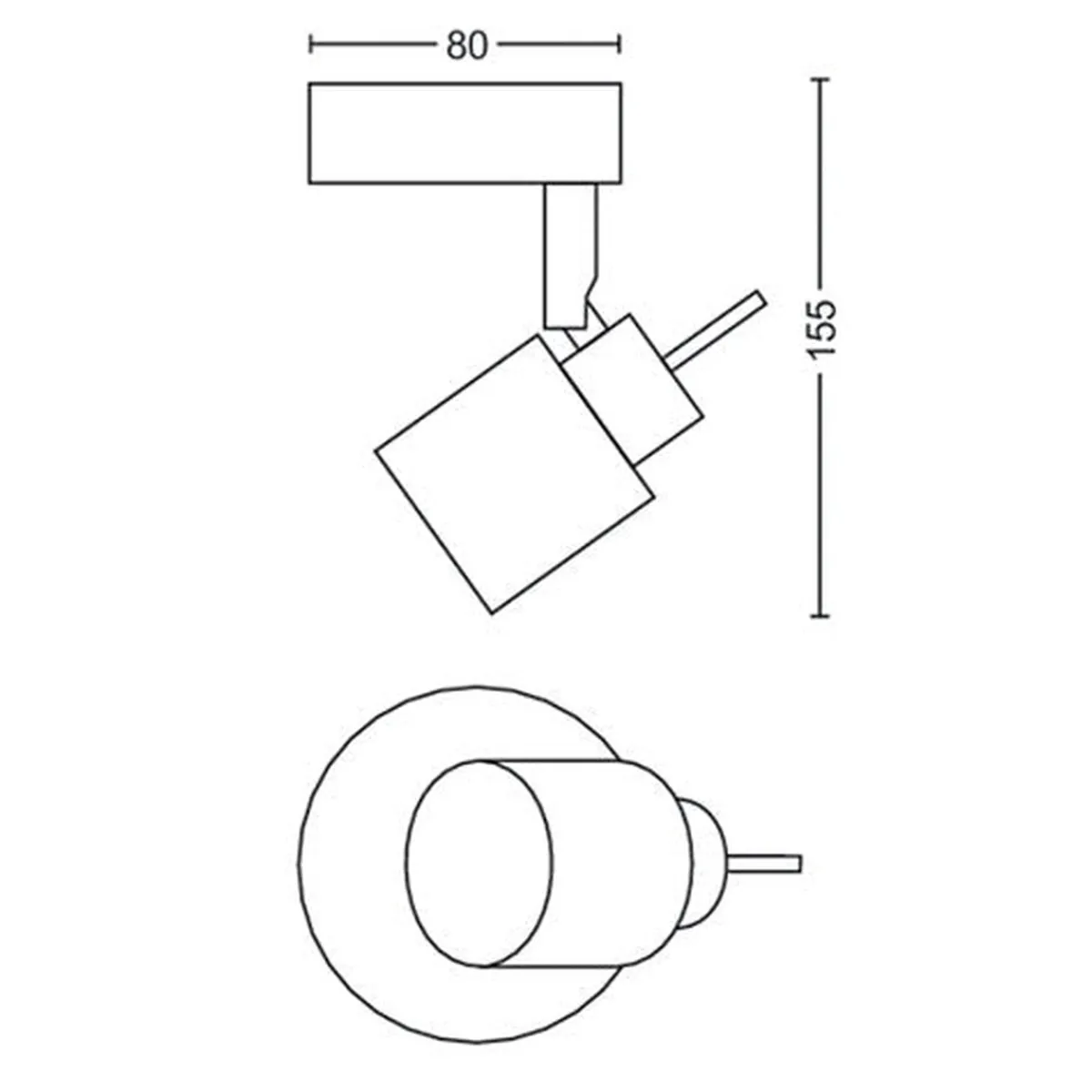 Kjøkkenbelysning Tak|Spotter & Skinner>Philips Meranti single spot GU10