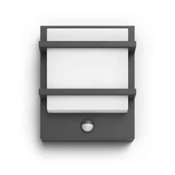 Utelamper - Veggskjold / Plafond>Philips myGarden Petronia 12W med sensor - Antrasitt Grå