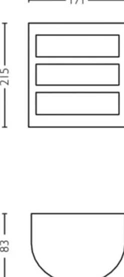 Utelamper - Veggskjold / Plafond>Philips Python vegglampe utendørs IP44 6W LED - Antrasitt