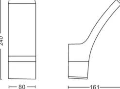 Utelamper - Veggskjold / Plafond>Philips Splay vegglampe utendørs IP44 12W LED - Antrasitt