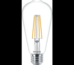 Led-Pærer E27 Sokkel>Philips 7W LED filament (60W) 60mm Hvit