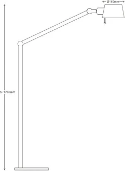 Leselamper Gulv>NorDesign Pionex gulvlampe - Svart/Gullfarget