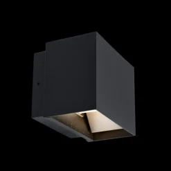 Utelamper Med Opp/Ned Lys>Norlux Plaza vegglampe utendørs opp/ned 10W IP65 3000 Kelvin - Svart