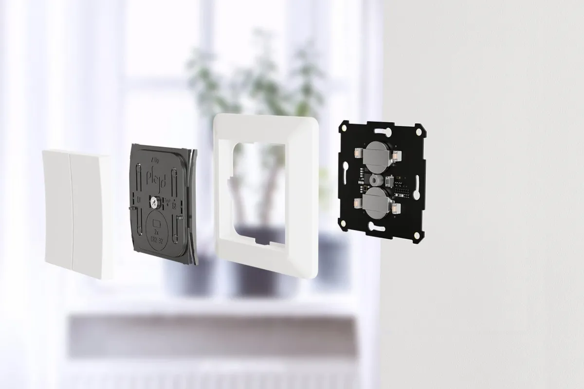 Plejd|Brytere>Plejd WPH-01 trådløs bryter passer med polar ramme Elko Hvit